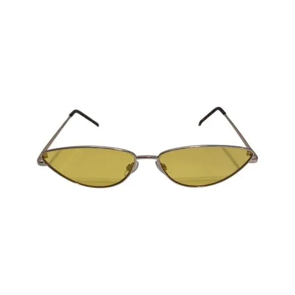 Yellow Slim Cateye Sunglasses