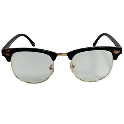 Tortoise/Gold Half Frame Blue Light Blocking Glasses