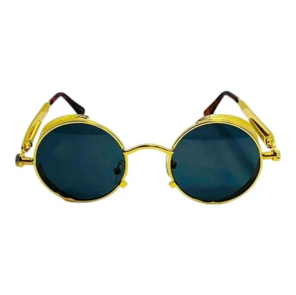 6094 | Round Steampunk Sunglasses with Spring Accents