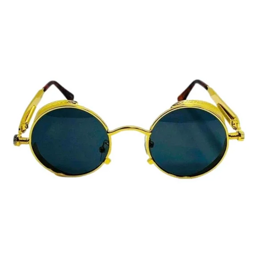 6094 | Round Steampunk Sunglasses with Spring Accents