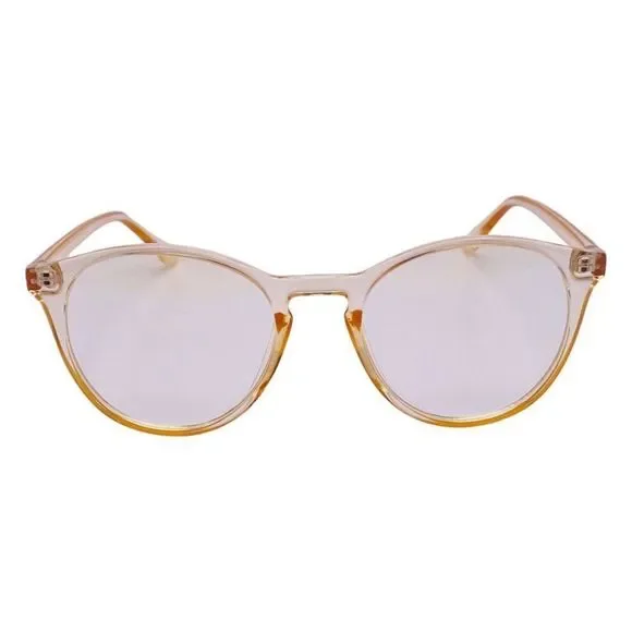 Orange Round Blue Light Blocking Glasses