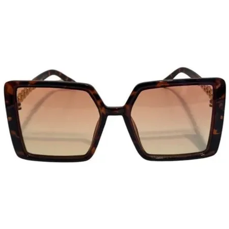 Tortoise Ladies Sunglasses with Metal Accented Arms