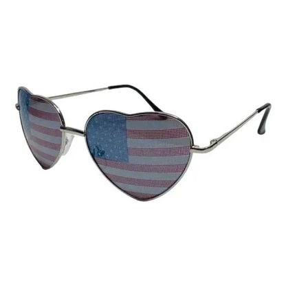 USA Flag Heart Novelty Sunglasses