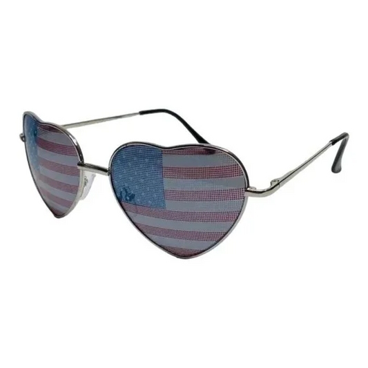 USA Flag Heart Novelty Sunglasses