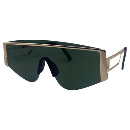 (C) 6167 | Semi-Rimless Shield Sunglasses