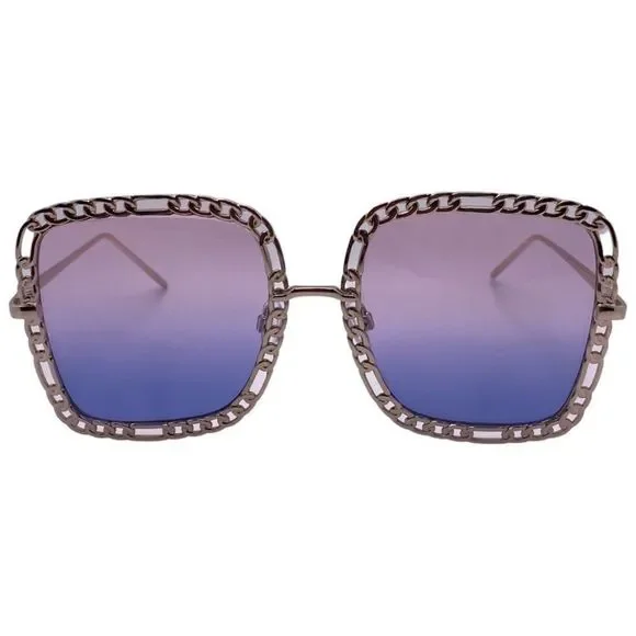 Pink/Purple Chain Accented Ladies Sunglasses