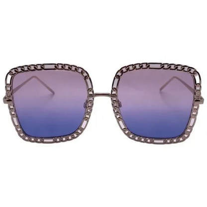 Pink/Purple Chain Accented Ladies Sunglasses