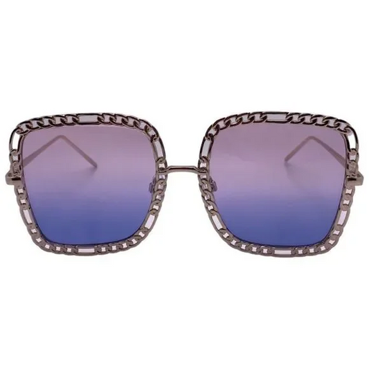 Pink/Purple Chain Accented Ladies Sunglasses