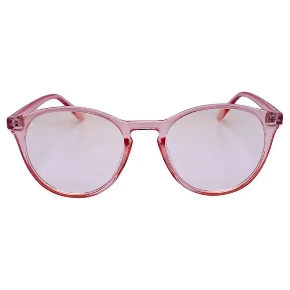 Pink Round Blue Light Blocking Glasses