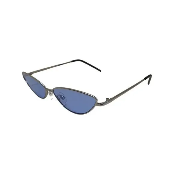 Blue Slim Cateye Sunglasses