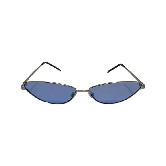 Blue Slim Cateye Sunglasses