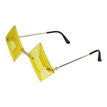 6090 | Novelty Square Glasses with Cutouts in lenses