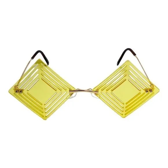 Yellow Square Novelty Sunglasses