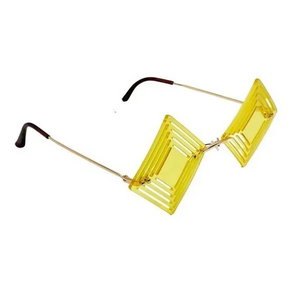 6090 | Novelty Square Glasses with Cutouts in lenses