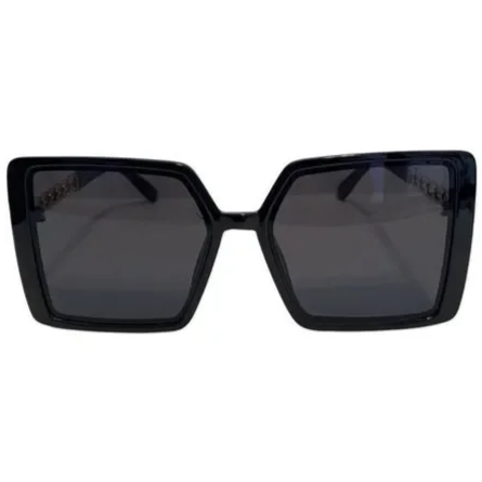 Black Ladies Sunglasses with Metal Accented Arms