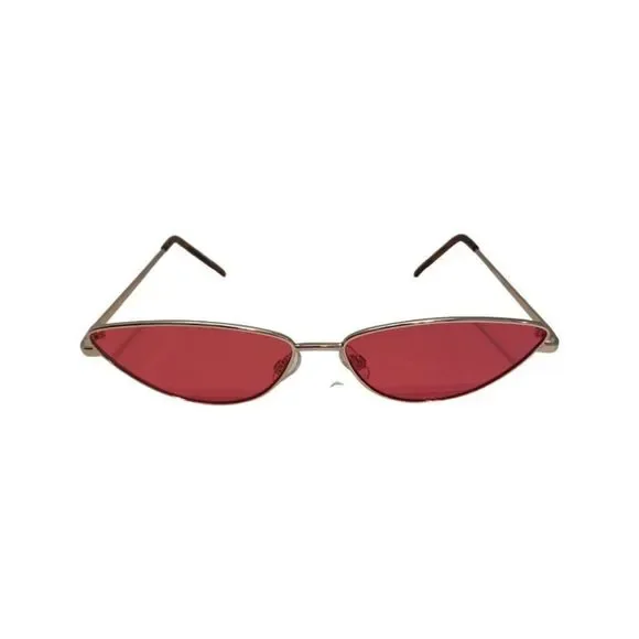 Red Slim Cateye Sunglasses