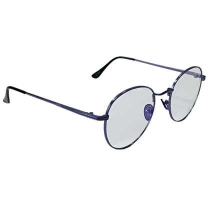 6086 | Round Blue Light Blocking Clear Lens Glasses - Non Prescription