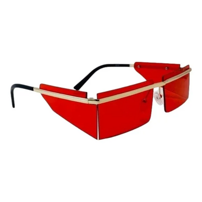 6113 | Rimless Rectangle Sunglasses with Side Blinders (CLEARANCE)