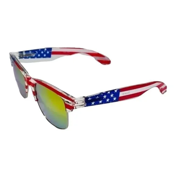 6026 | American Flag Browline Sunglasses