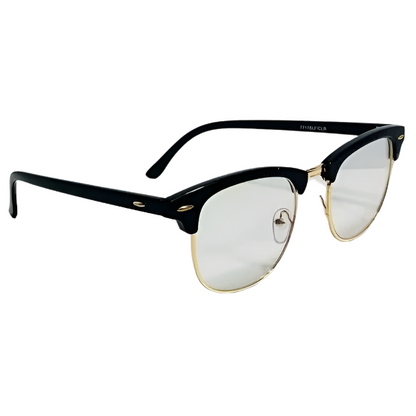6096 | Clear Lens Half Frame Blue Light Glasses - Non-Prescription