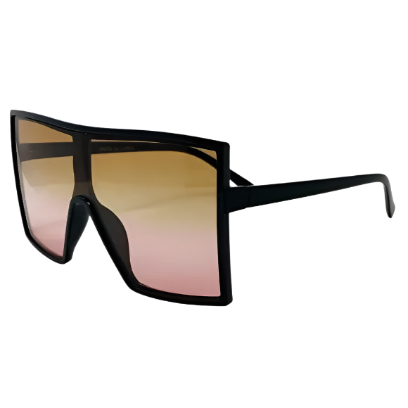 Brown/Tan Square Oversize Sunglasses