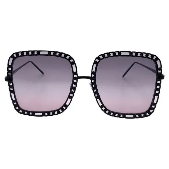 Pink Chain Accented Ladies Sunglasses