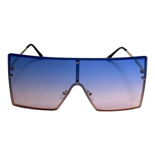Purple/Pink Rimless Large Square Sunglasses