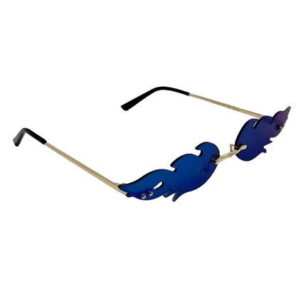 6076 | Mirrored Flame Novelty Sunglasses