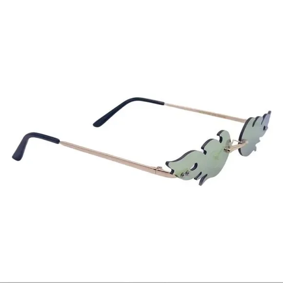 6076 | Mirrored Flame Novelty Sunglasses