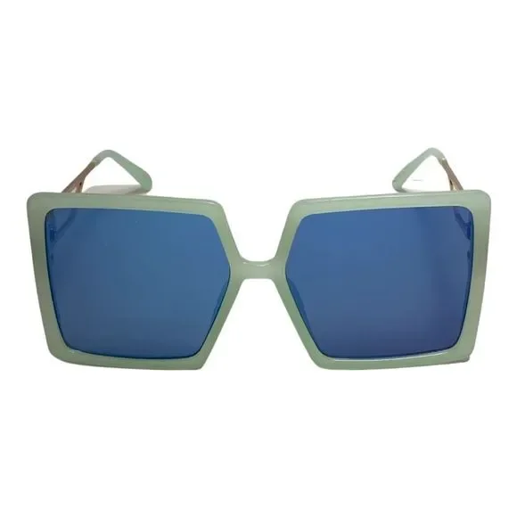 Blue/Green Square Ladies Sunglasses
