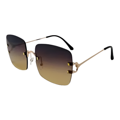 6107 | Rimless Square Two Tone Sunglasses