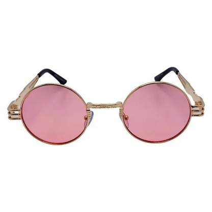 Pink Lens Steampunk Sunglasses