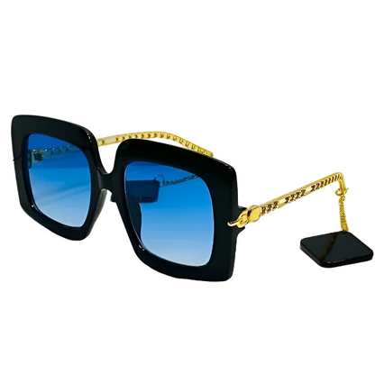 Black/Blue Lens Ladies Sunglasses