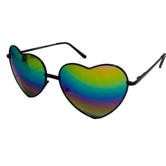 6018 | Rainbow Lens Novelty Heart Sunglasses