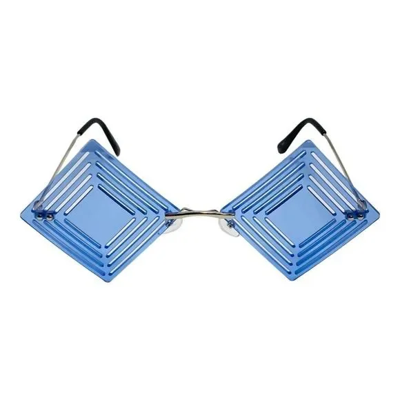 Blue Square Novelty Sunglasses
