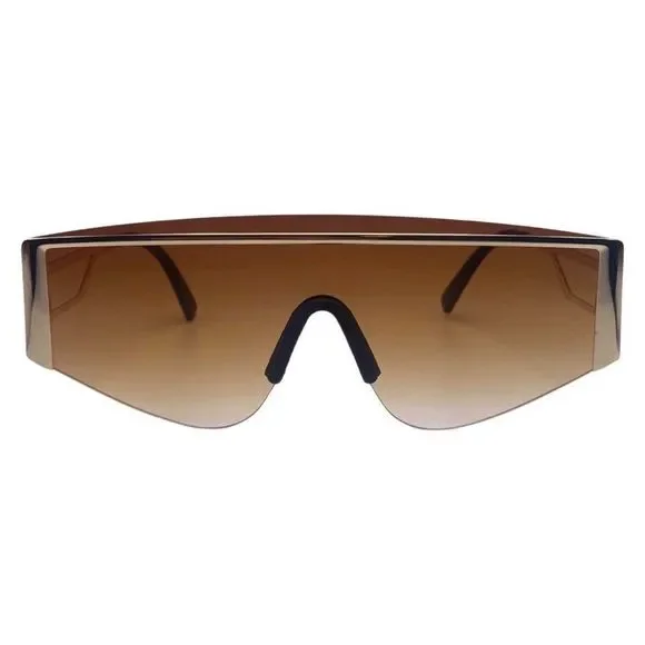 Brown Shield Sunglasses