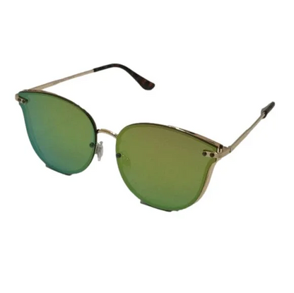 9188 (C) | Rimless Lens Mirrored Cateye Sunglasses