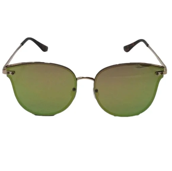 Green Mirror Catyeye Sunglasses