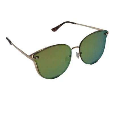9188 (C) | Rimless Lens Mirrored Cateye Sunglasses