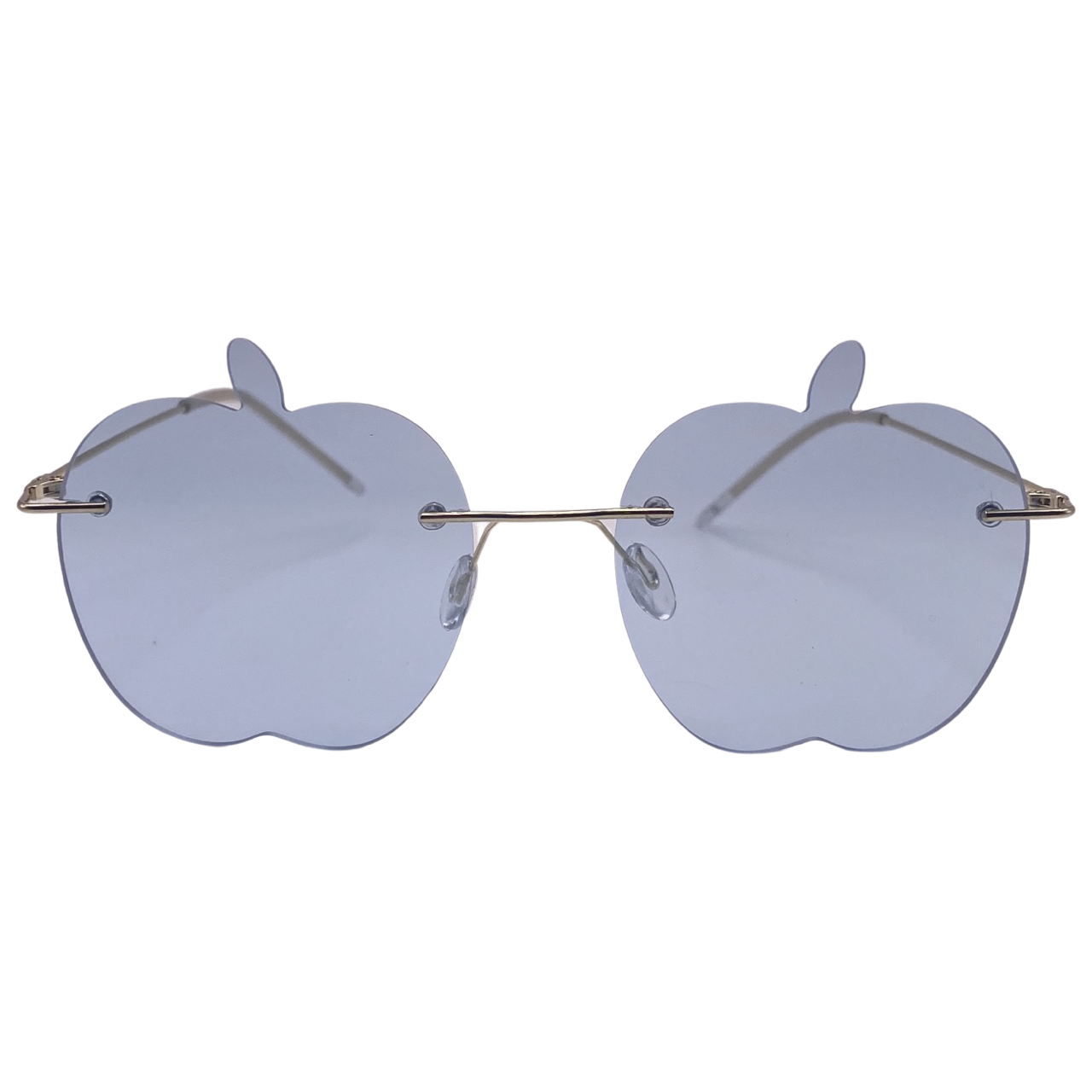 Blue Rimless Apple Sunglasses