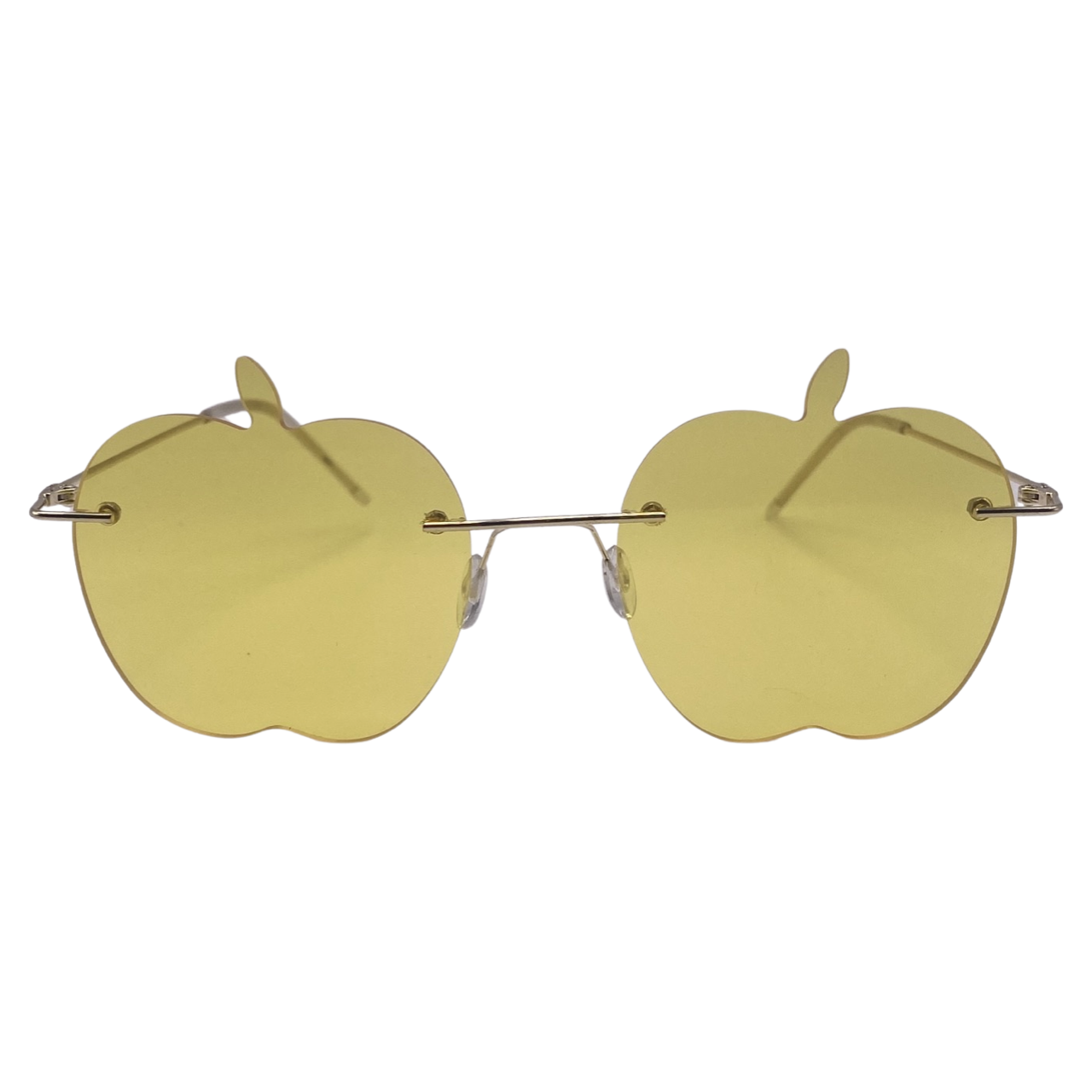 Yellow Rimless Apple Sunglasses