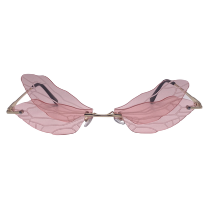 Pink Dragonfly Novelty Sunglasses