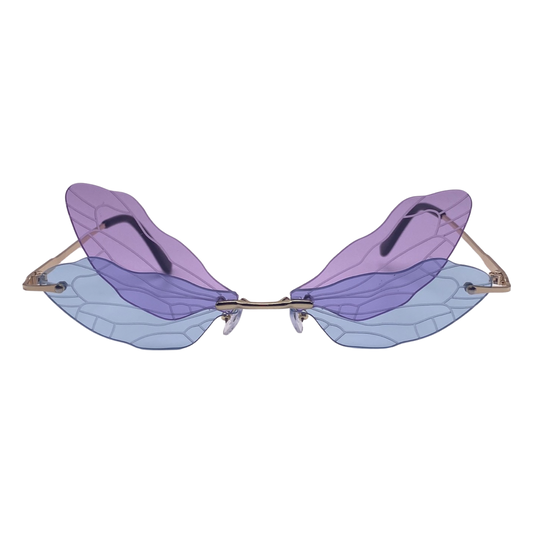 Purple/Blue Dragonfly Novelty Sunglasses