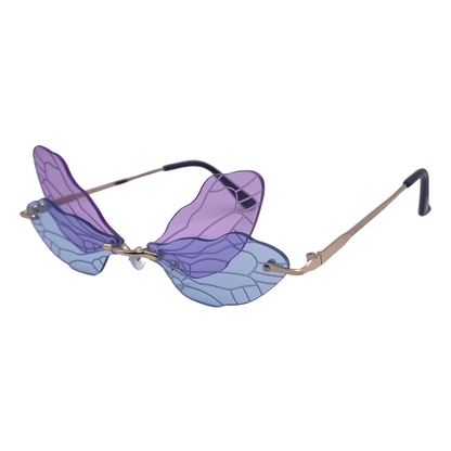 Purple/Blue Dragonfly Novelty Sunglasses