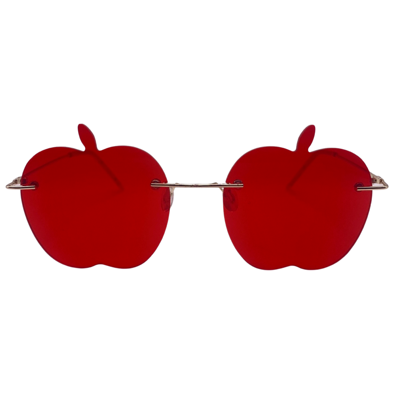 Red Rimless Apple Sunglasses