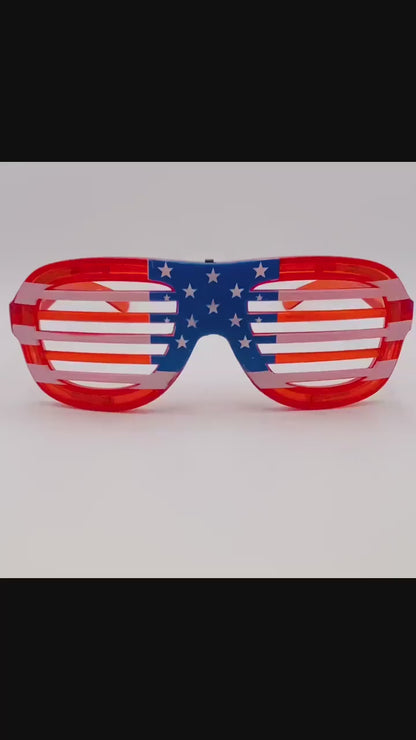 6122 | Light Up American Flag Novelty Glasses